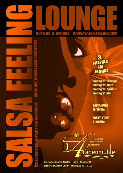 Flyer Salsa Feeling Vierradenmühle Görlitz 19.3.2010