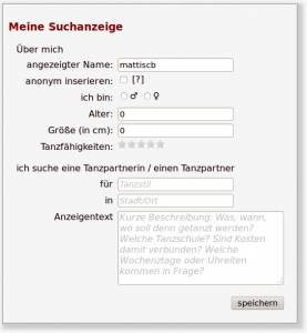 Neue Suchanzeige