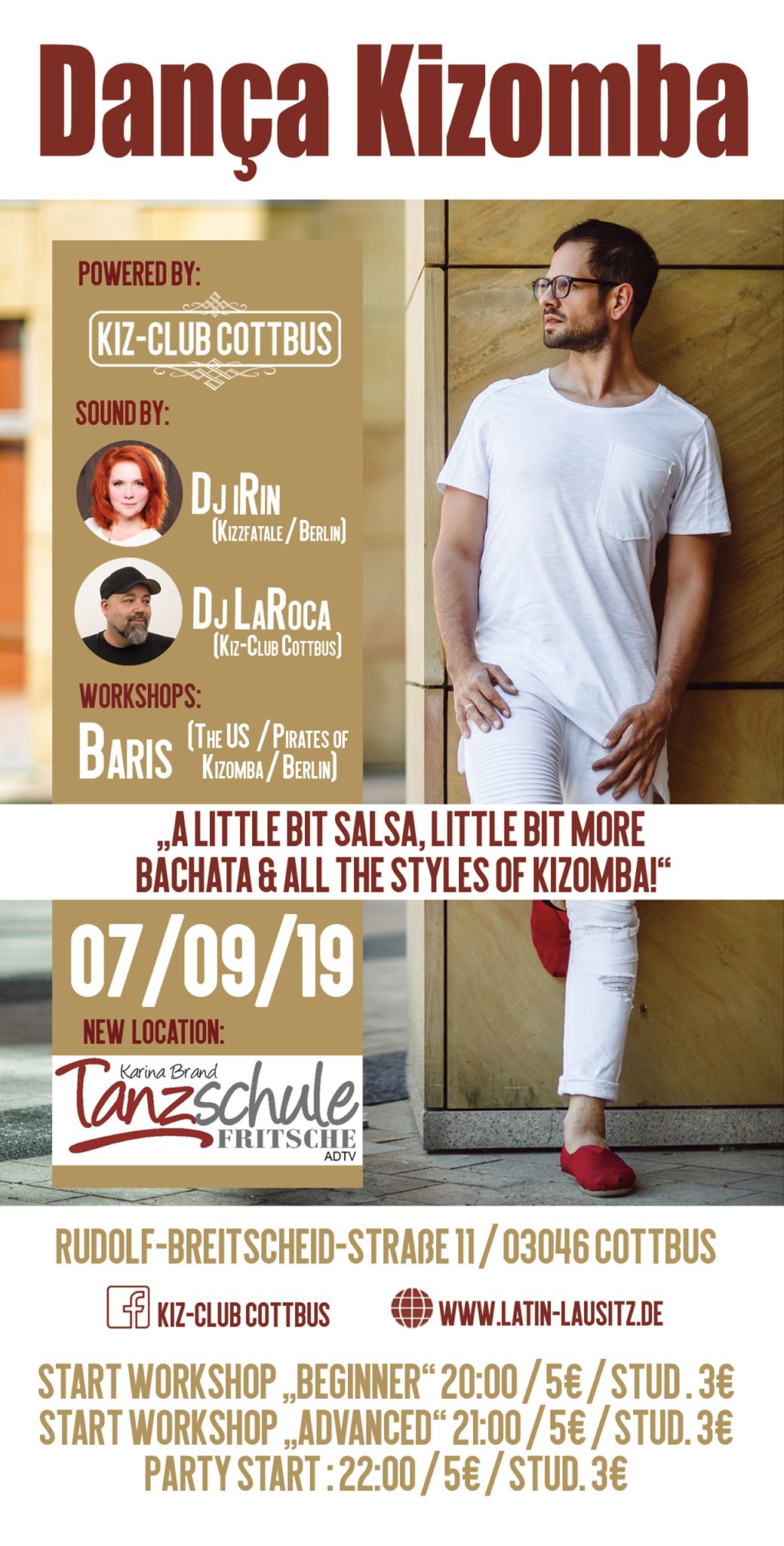 Danca Kizomba 2019-09-07 Cottbus Tanzschule Fritsche Flyer